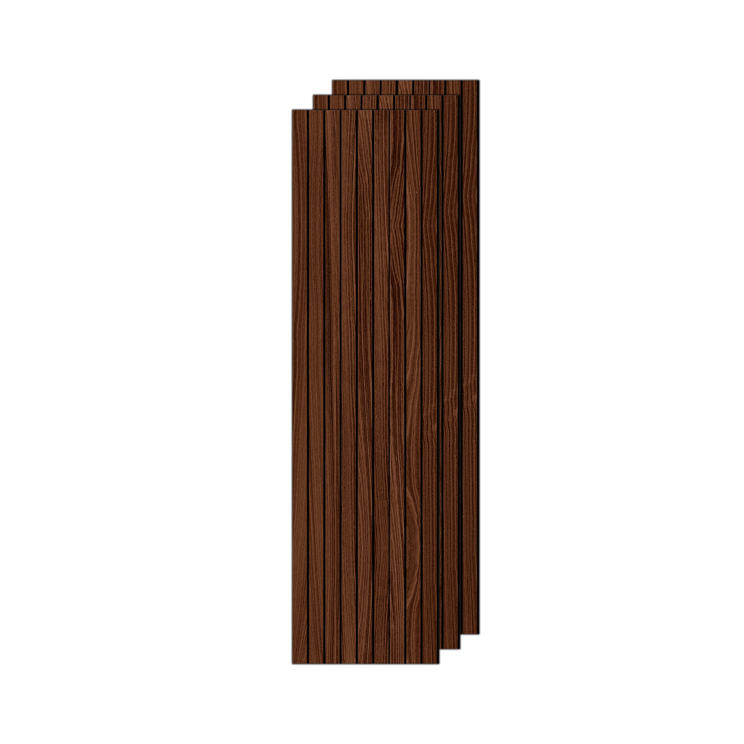 Library Faux Wood AL-208 3D Acoustic Wall Panels (3 Pieces)