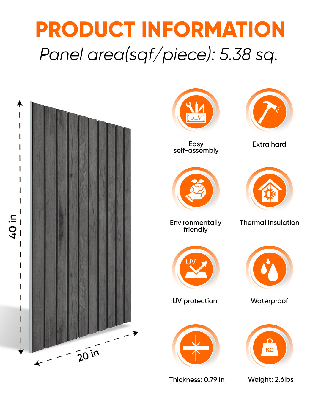 Cloudy Wood AP-21 3D Wood Effect Wall Panels 5Pieces