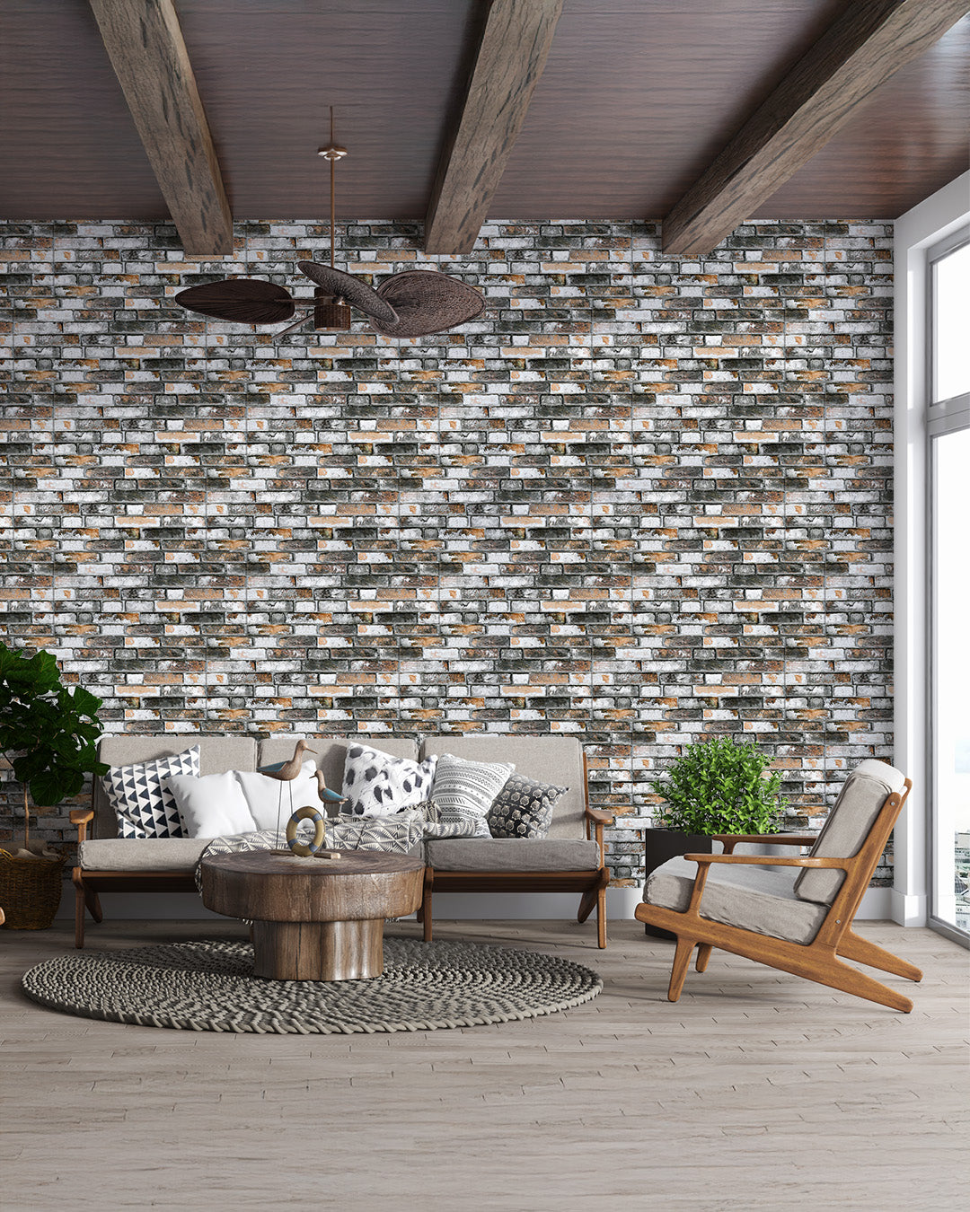 Towards The Bridge SL-1804 3D Decorative Wall Panels, Stone Effect