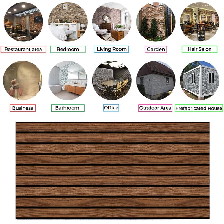 Elite Faux Wood AL-108 3D Acoustic Wall Panels (3 Pieces)