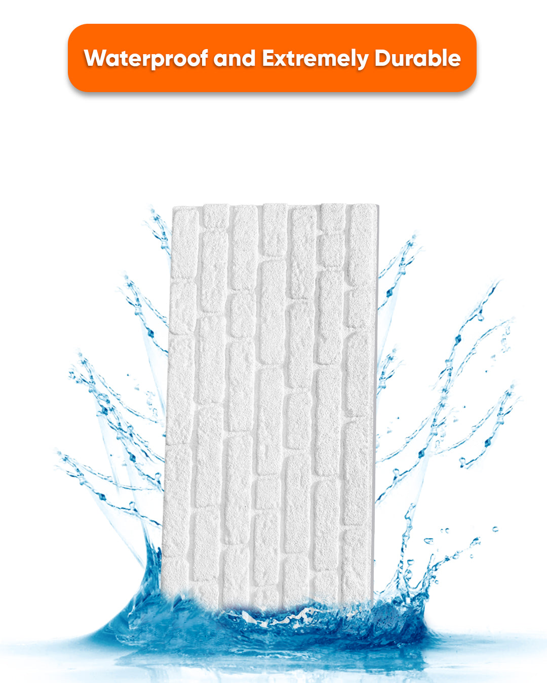 White Snow SL-1900 3D Decorative Wall Panels, Stone Effect