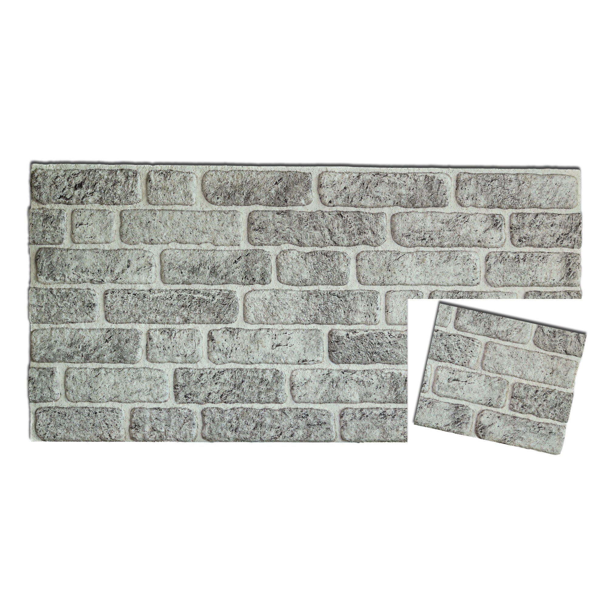 Product Sample 10"x10" White Grey Slim L-1702 3D Wall Panels