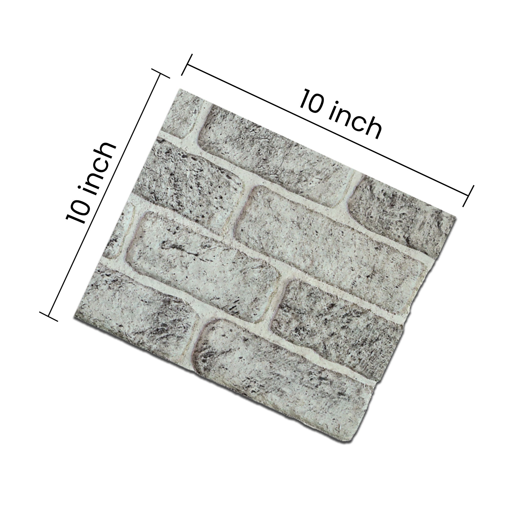 Product Sample 10"x10" White Grey Slim L-1702 3D Wall Panels
