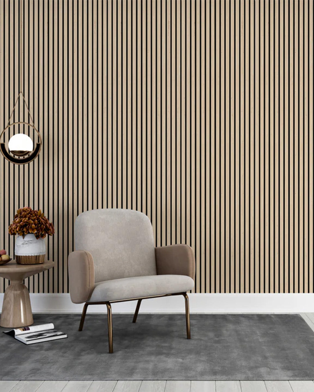 Refreshing Oak Harmony Wood-T55 | Product Sample 5"x12" Acoustic Wood Wall Panels