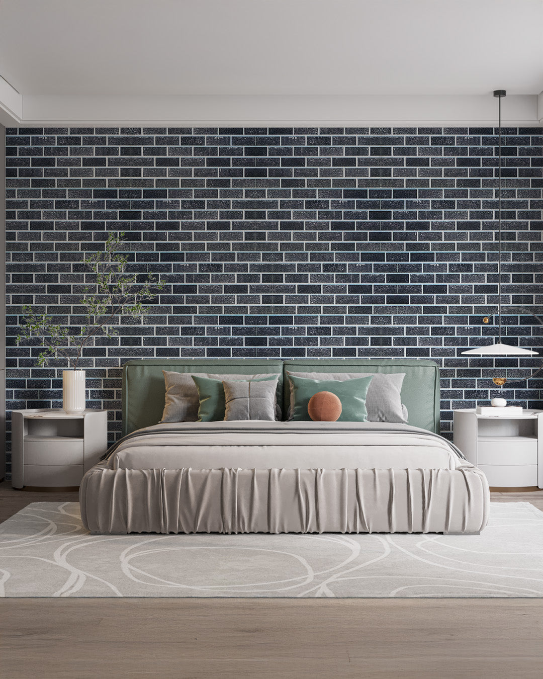 Ash Smoke T-1905 3D Decorative Wall Panels, Brick Effect