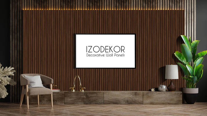 Library Faux Wood AL-208 3D Acoustic Wall Panels (3 Pieces)