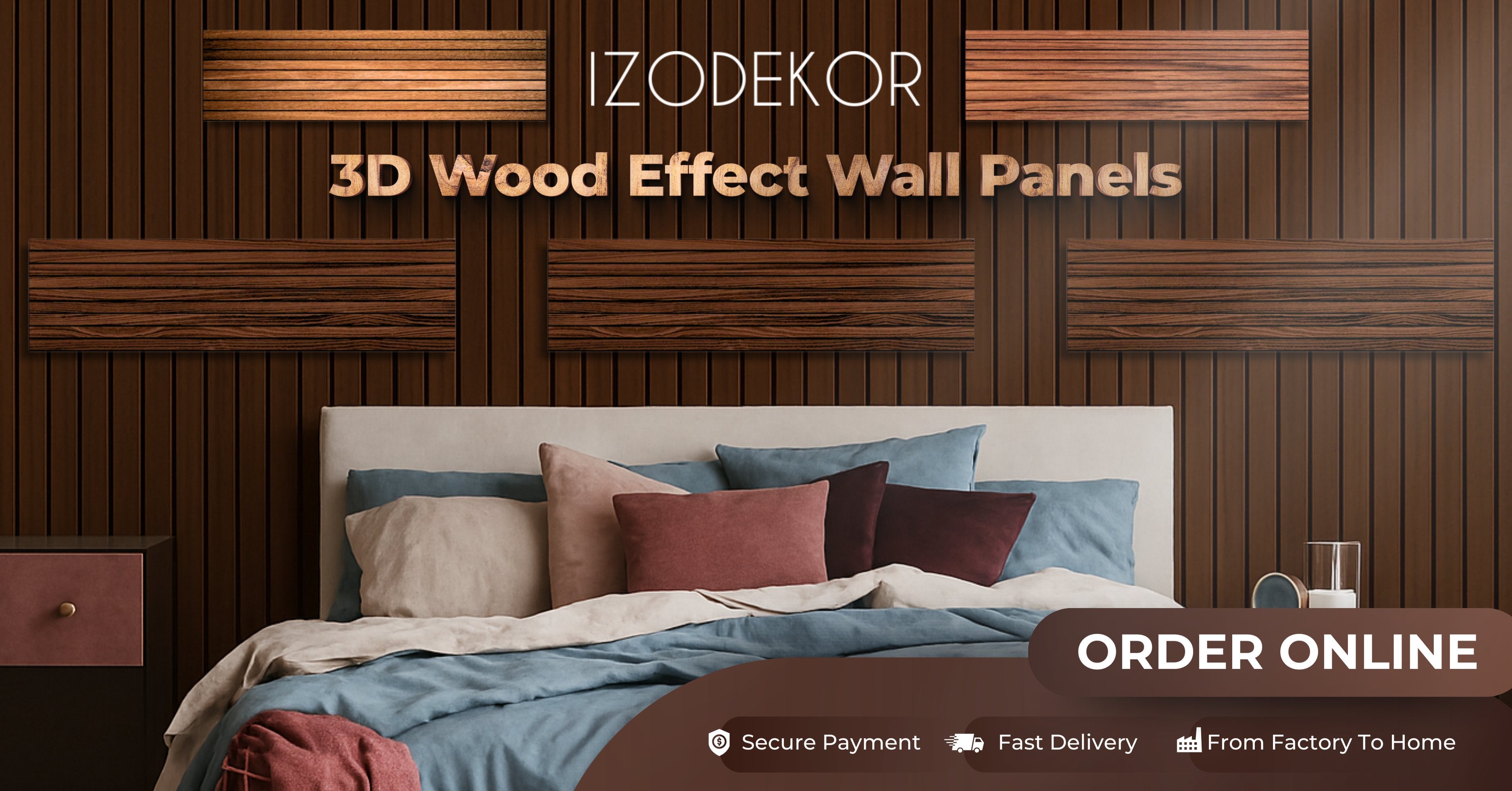3D Wood Effect Wall Panels