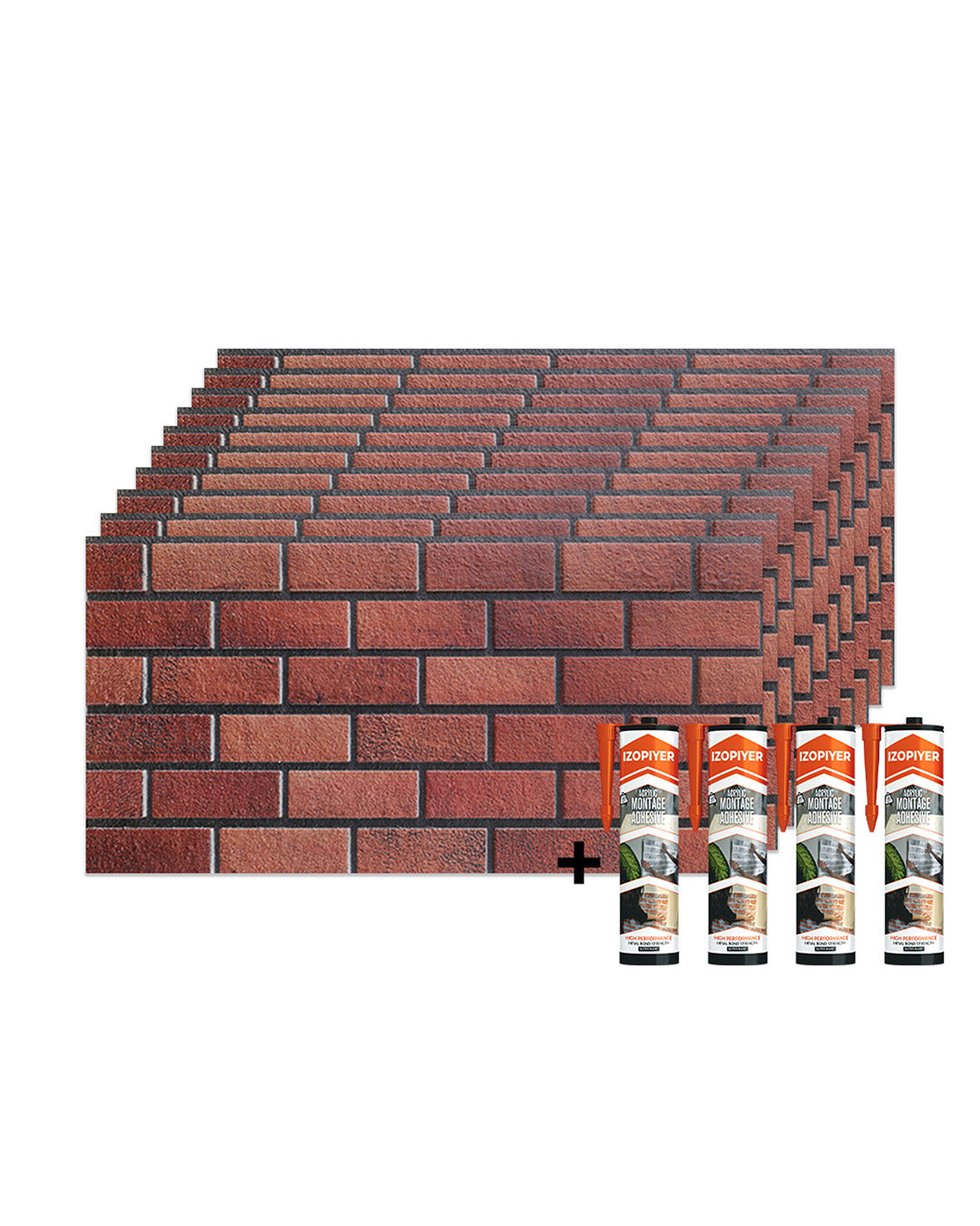 Oldbury T-1705 | 3D Brick Effect Decorative Wall Panels, 20x40in | 3/10/20 Panel Options