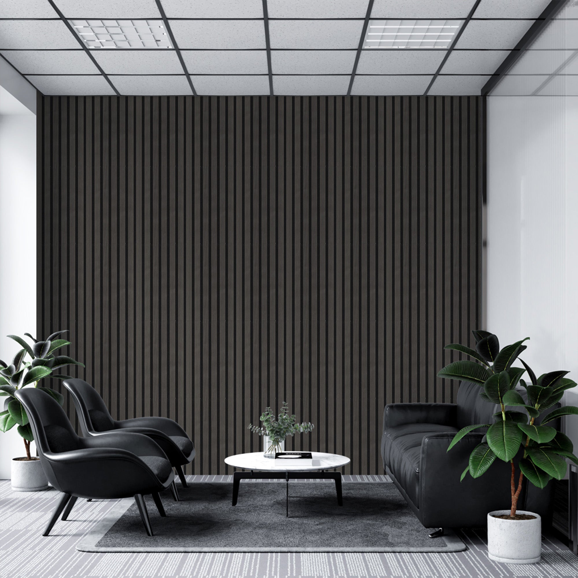 Black Leaf Harmony Wood-T74 Acoustic Wood Wall Panels