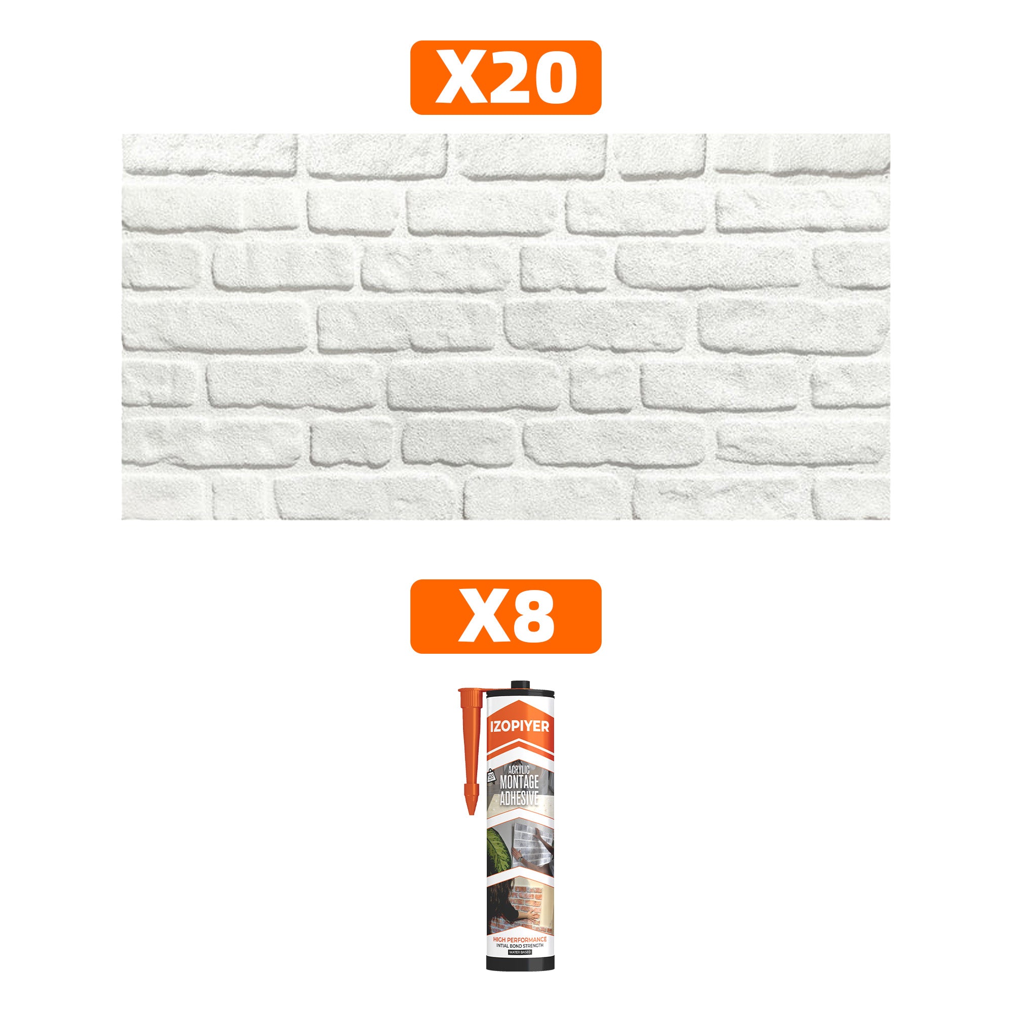 White Snow Slim L-1900 3D Decorative Wall Panels