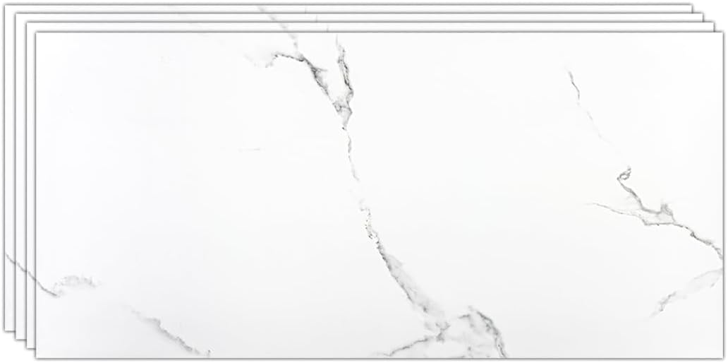 White Serenity Marble Look Wallpanels (24in x 48in)