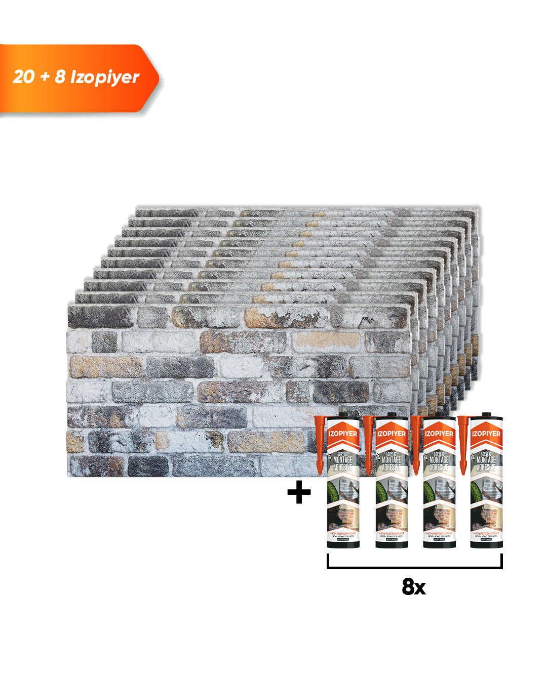 Towards The Bridge SL-1804 | 3D Brick Effect Decorative Wall Panels, 20x40in | 3/10/20 Panel Options