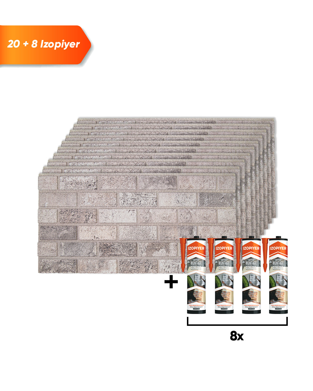 Beige Dream T-1902 | 3D Brick Effect Decorative Wall Panels, 20x40in | 3/10/20 Panel Options