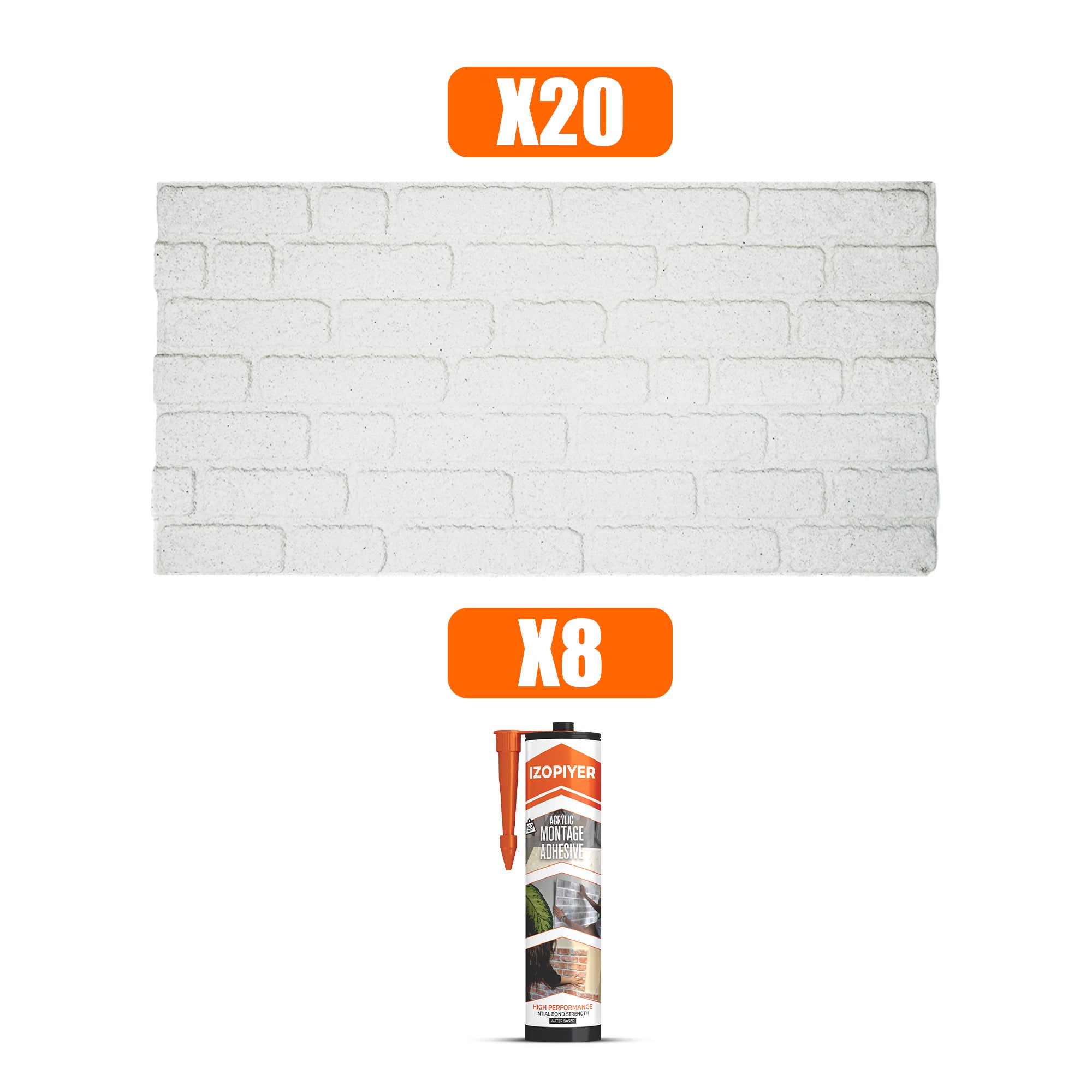 White Snow Slim L-1900 3D Decorative Wall Panels