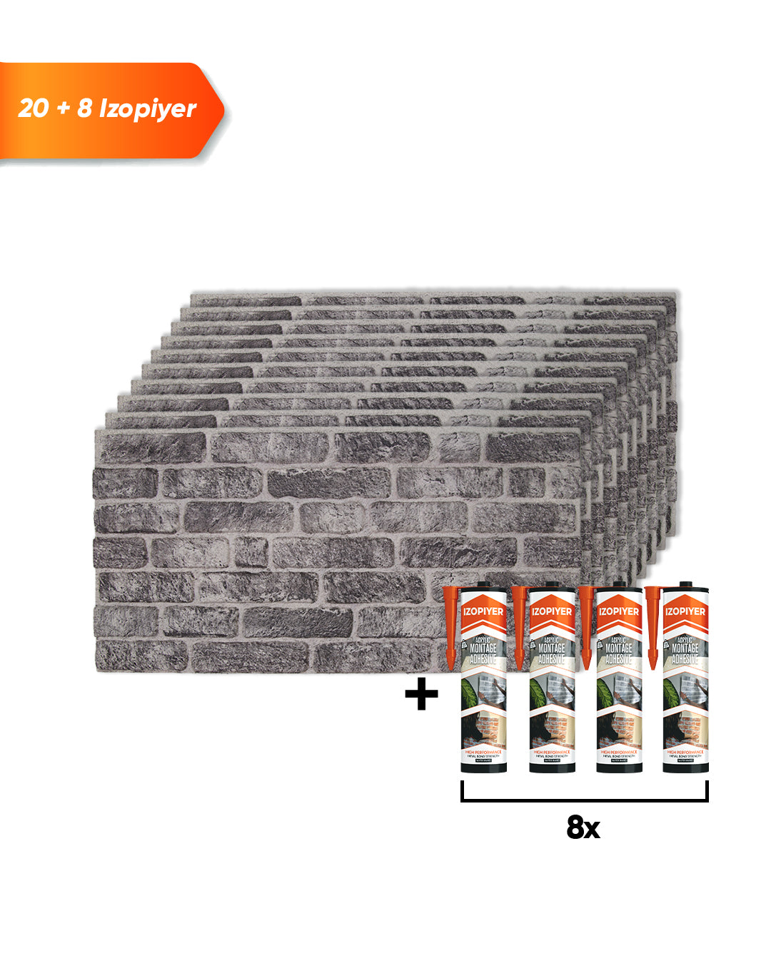 Old Town SL-1703 | 3D Brick Effect Decorative Wall Panels, 20x40in | 3/10/20 Panel Options