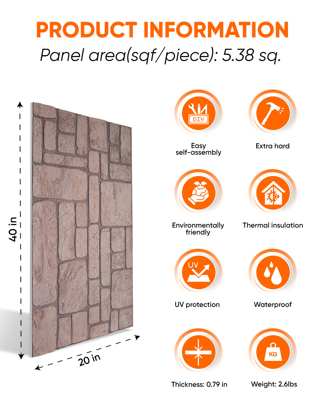 Ancient Traces K-03 3D Faux Mixed Wall Panels