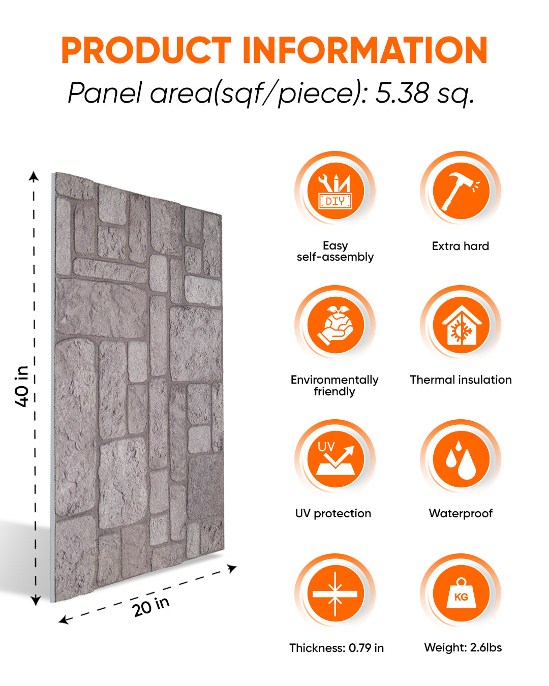Backyard K-04 3D Brick Mixed Wall Panels