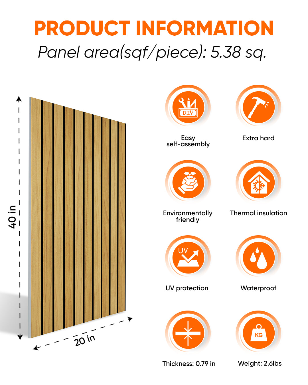 Light Wood AP-01 3D Wood Effect Wall Panels 5Pieces
