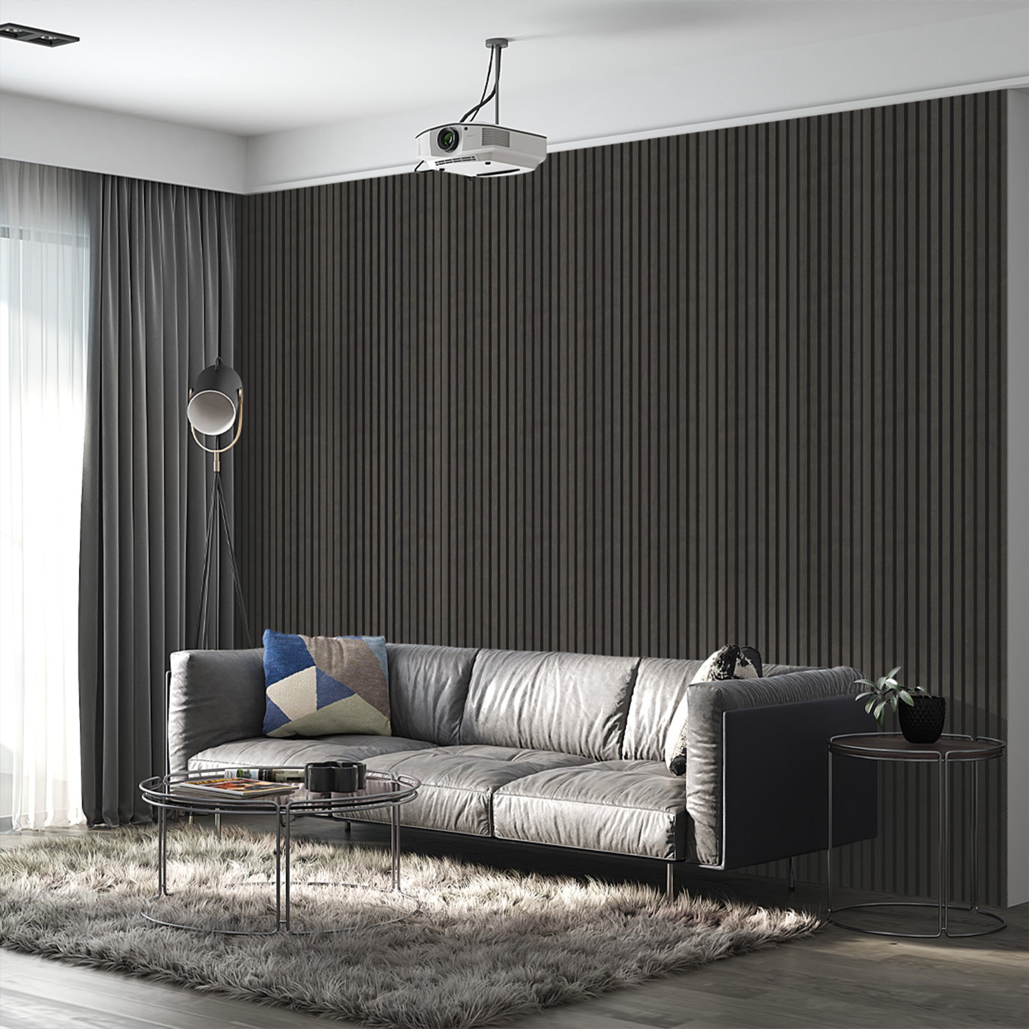 Black Leaf Harmony Wood-T74 Acoustic Wood Wall Panels