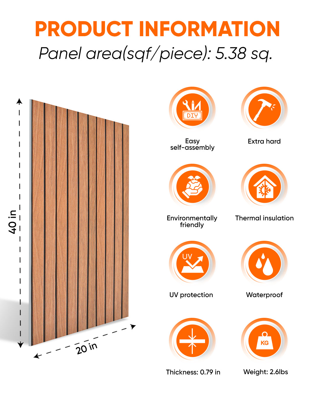 Chestnut Shell Wood AP-03 3D Wood Effect Wall Panels 5Pieces