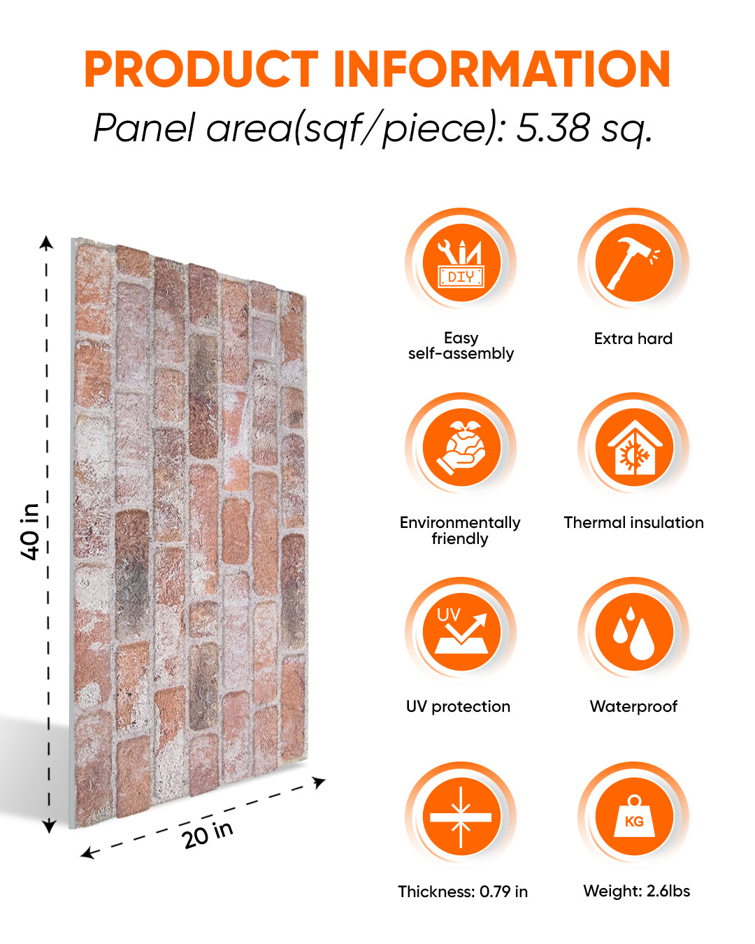 Old Temple Slim L-1925 3D Decorative Wall Panels