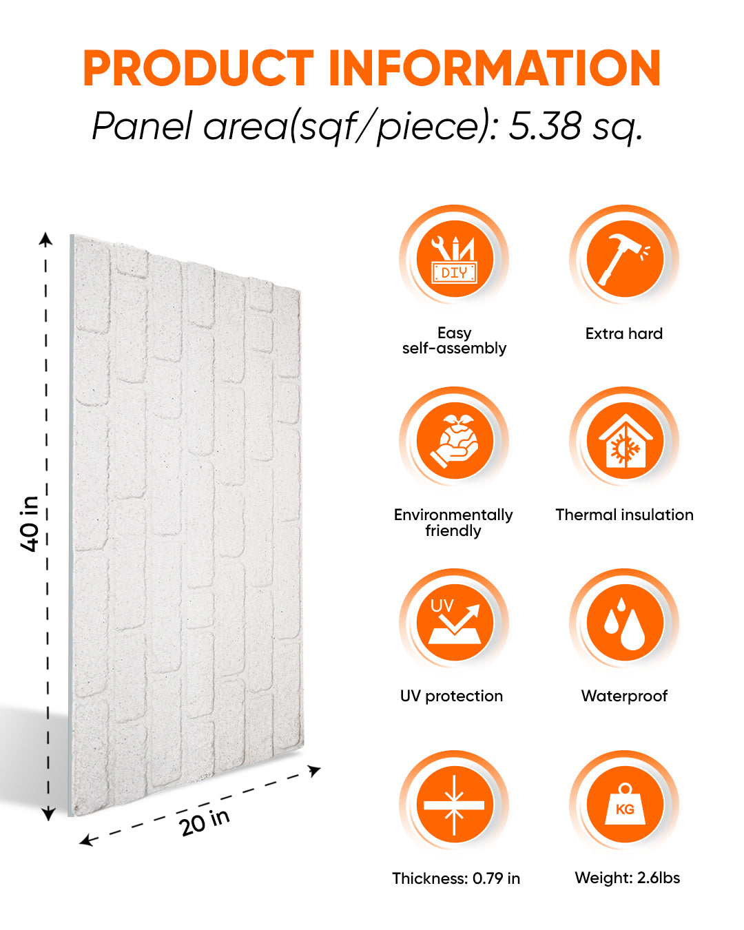 White Snow Slim L-1900 3D Decorative Wall Panels