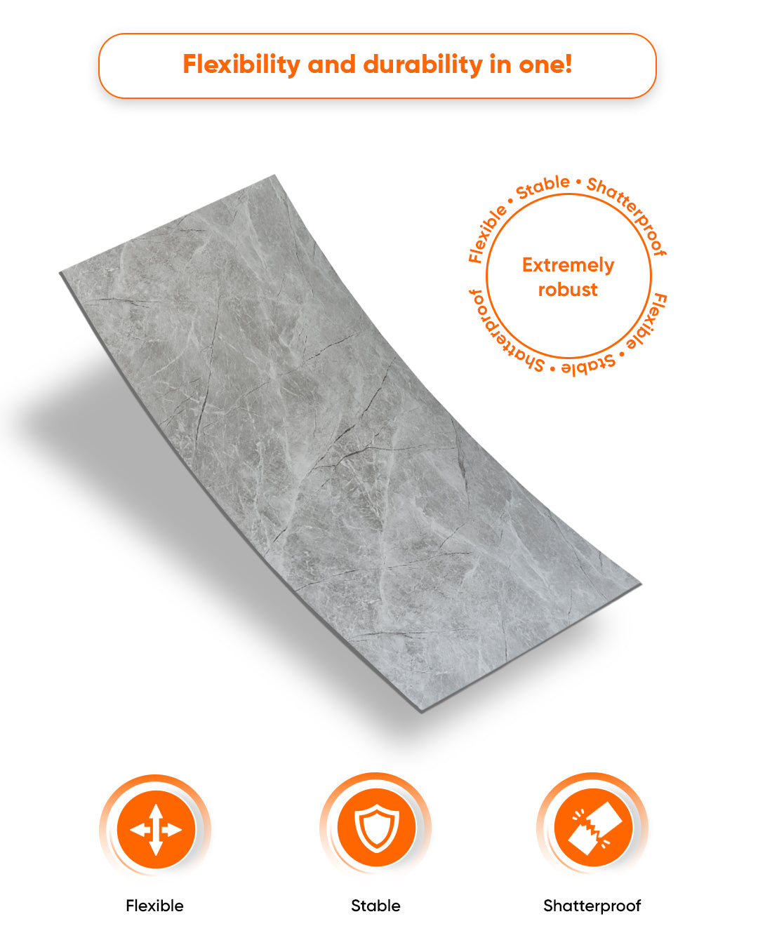 Silver Mist | Marble Look Decorative Wall Panels (24"x48") | 4 Pieces  | Alternative to Bathroom & Kitchen Tiles, Shower Wall Panels, Kitchen Backsplash