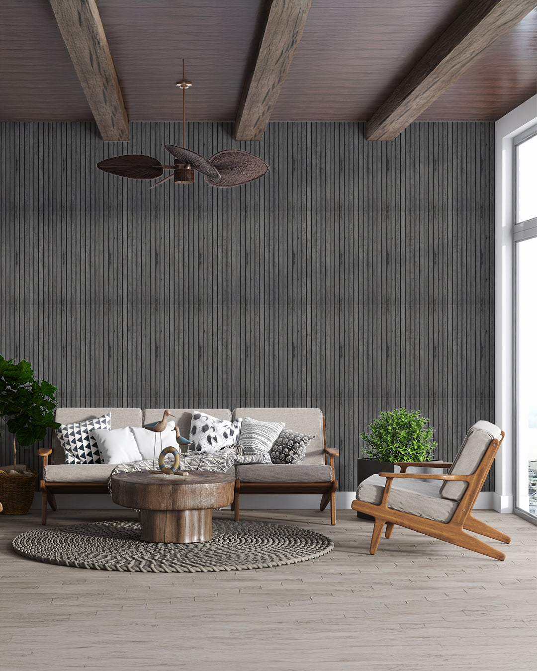 Cloudy Wood AP-21 3D Wood Effect Wall Panels 5Pieces
