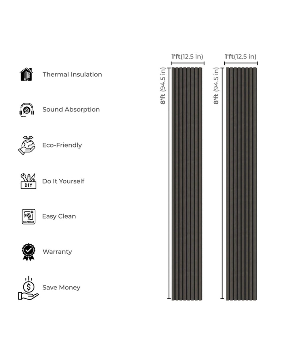 Black Leaf Harmony Wood-T74 Acoustic Wood Wall Panels
