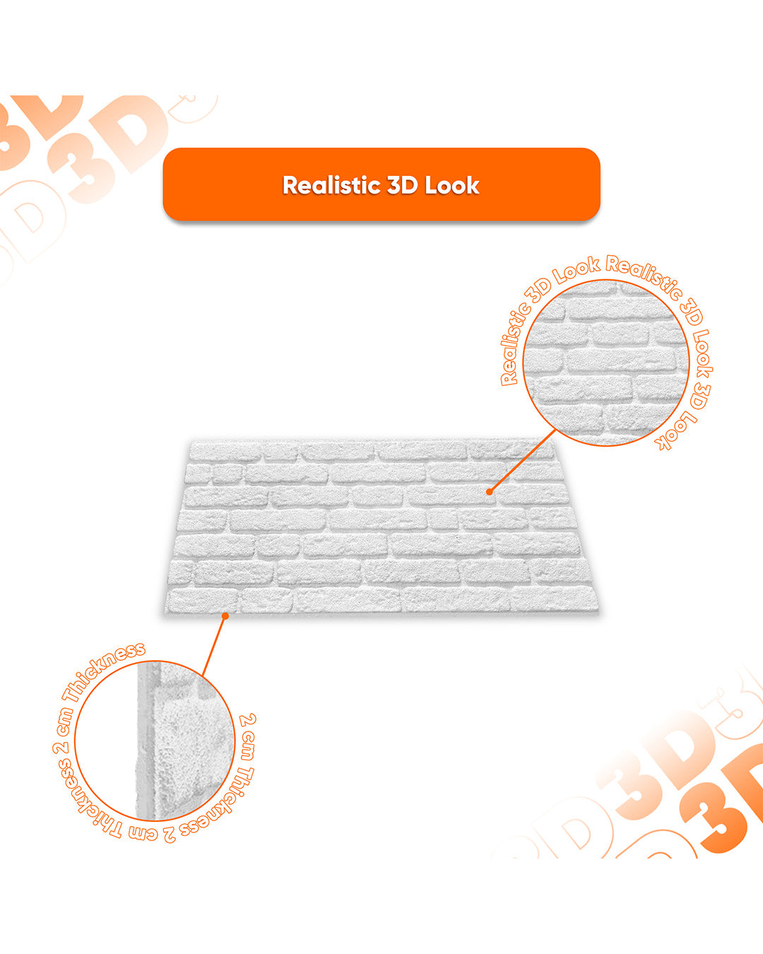 Towards The Bridge SL-1804 | 3D Brick Effect Decorative Wall Panels, 20x40in | 3/10/20 Panel Options