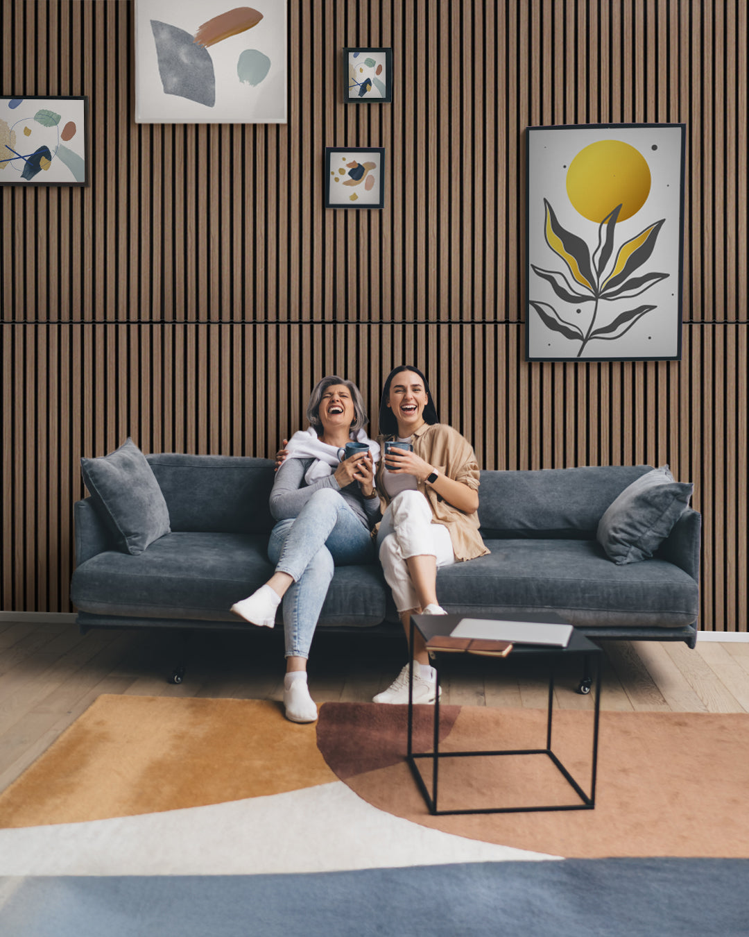 Acoustic Wood Wall Panel, Peel and Stick, 24inx48in – Dark