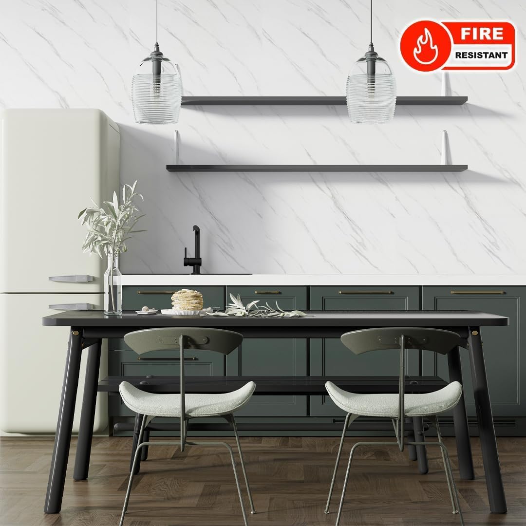 Ice Berg Grey Marble Look Wallpanels (24in x 48in)