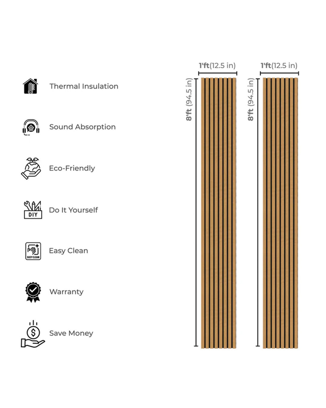 Forest Eye Harmony Wood-T44 Acoustic Wood Wall Panels