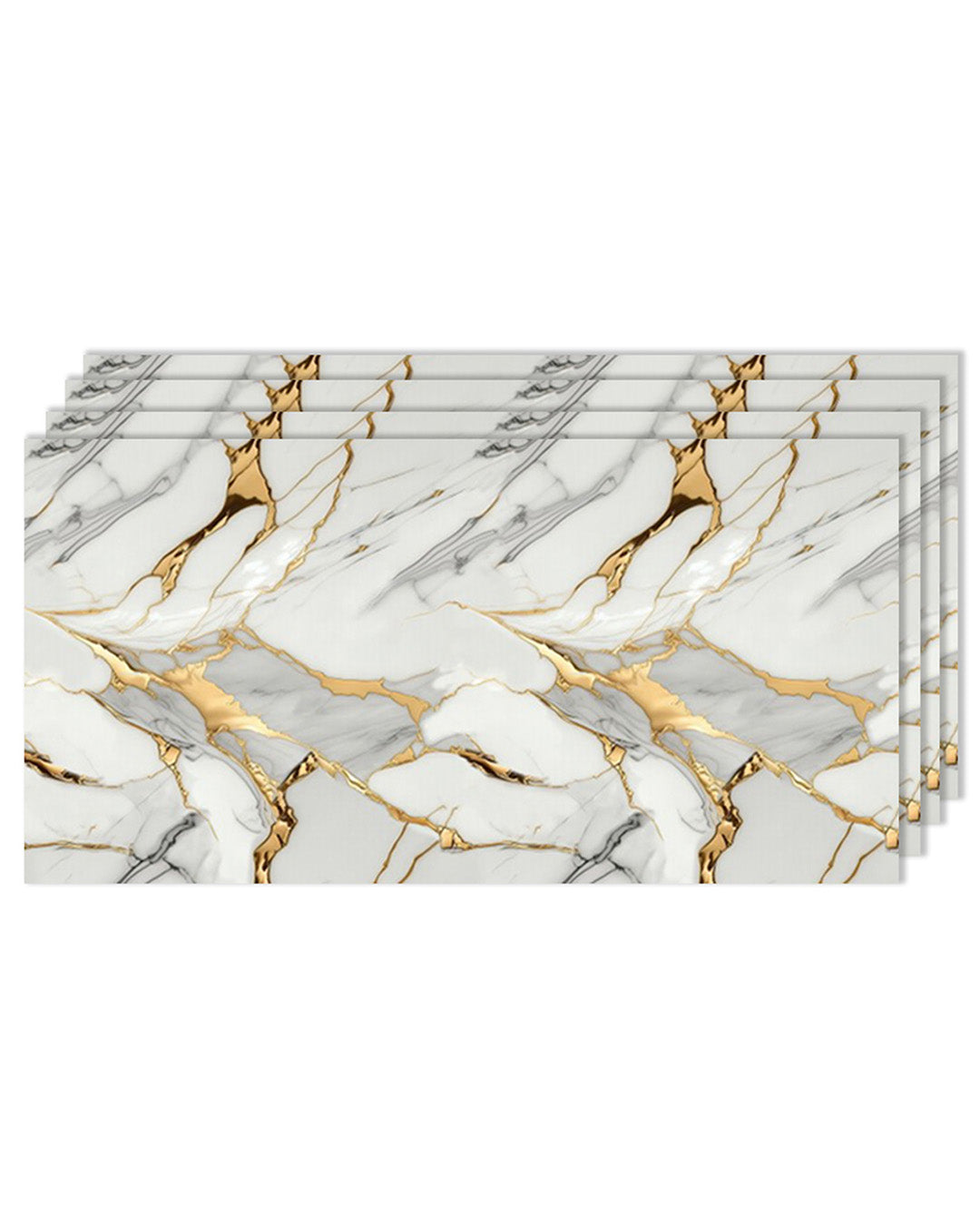Golden Veil M-1031 | Marble Look Decorative Wall Panels (24"x48") | 4 Pieces | Alternative to Bathroom & Kitchen Tiles, Shower Wall Panels, Kitchen Backsplash