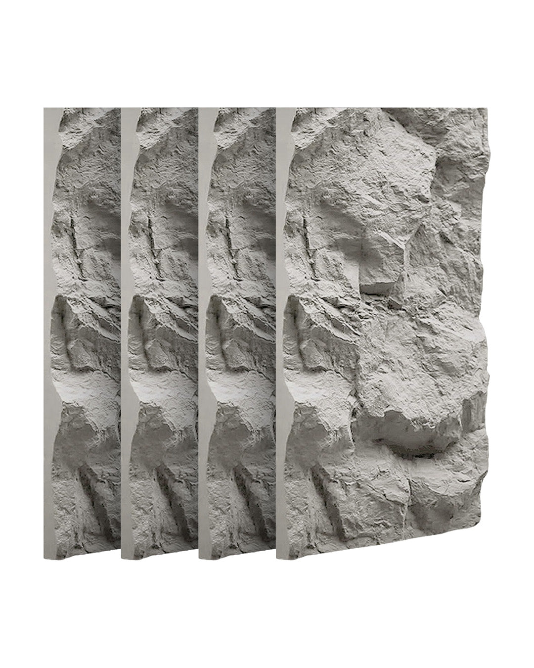 Light Gray, Pu Stone 3D Wall Panels