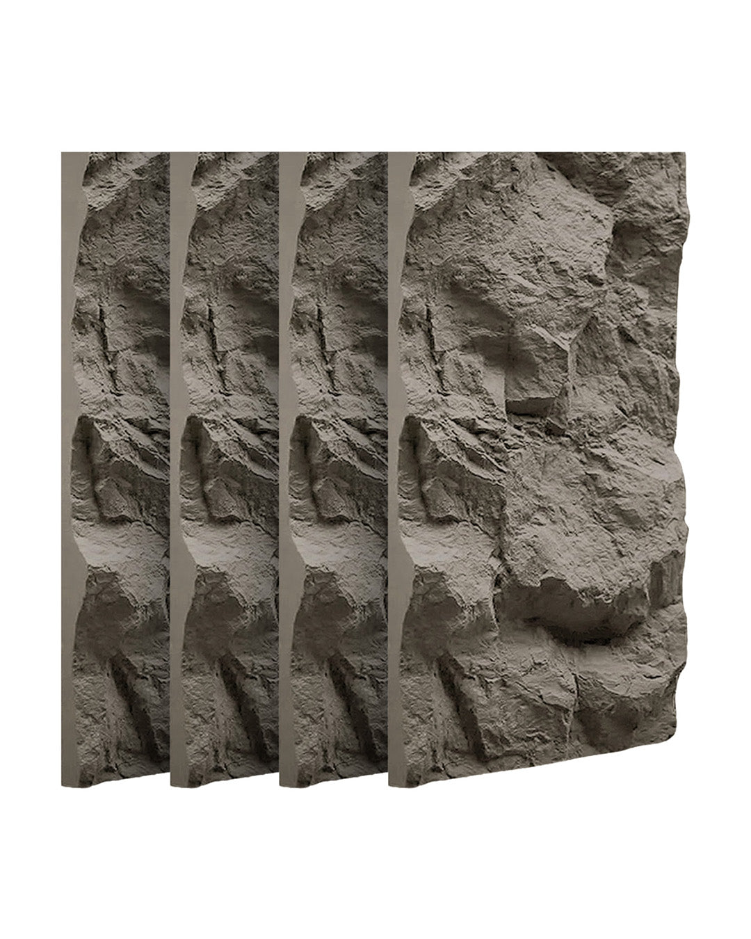 Dark Gray, Pu Stone 3D Wall Panels