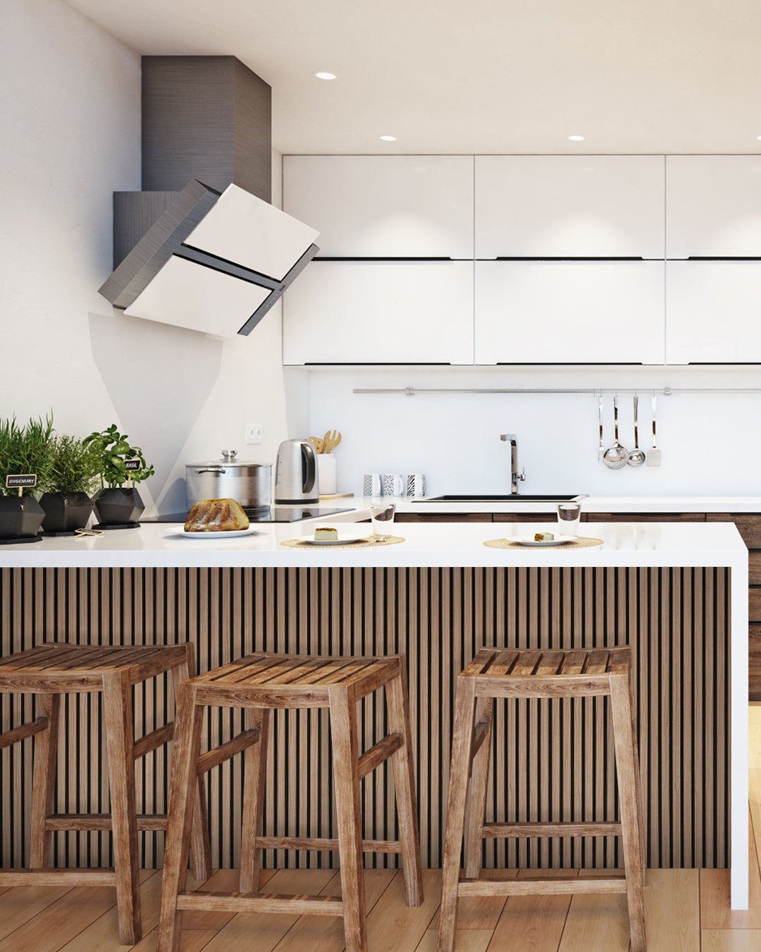 Acoustic Wood Wall Panel, Peel and Stick, 24inx48in – Dark