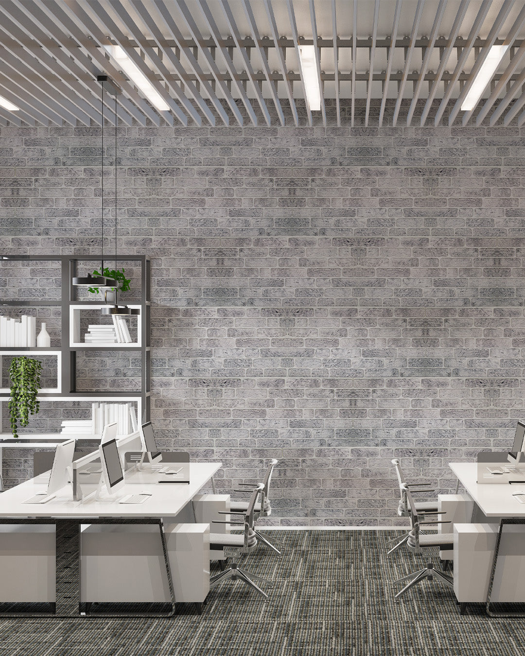 White Grey Slim L-1702 3D Decorative Wall Panels