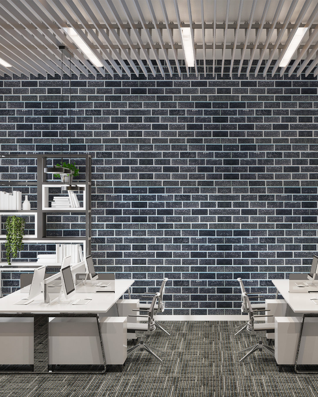 Ash Smoke T-1905 3D Decorative Wall Panels, Brick Effect