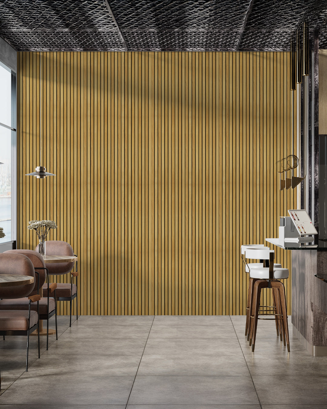 Light Wood AP-01 3D Wood Effect Wall Panels 5Pieces