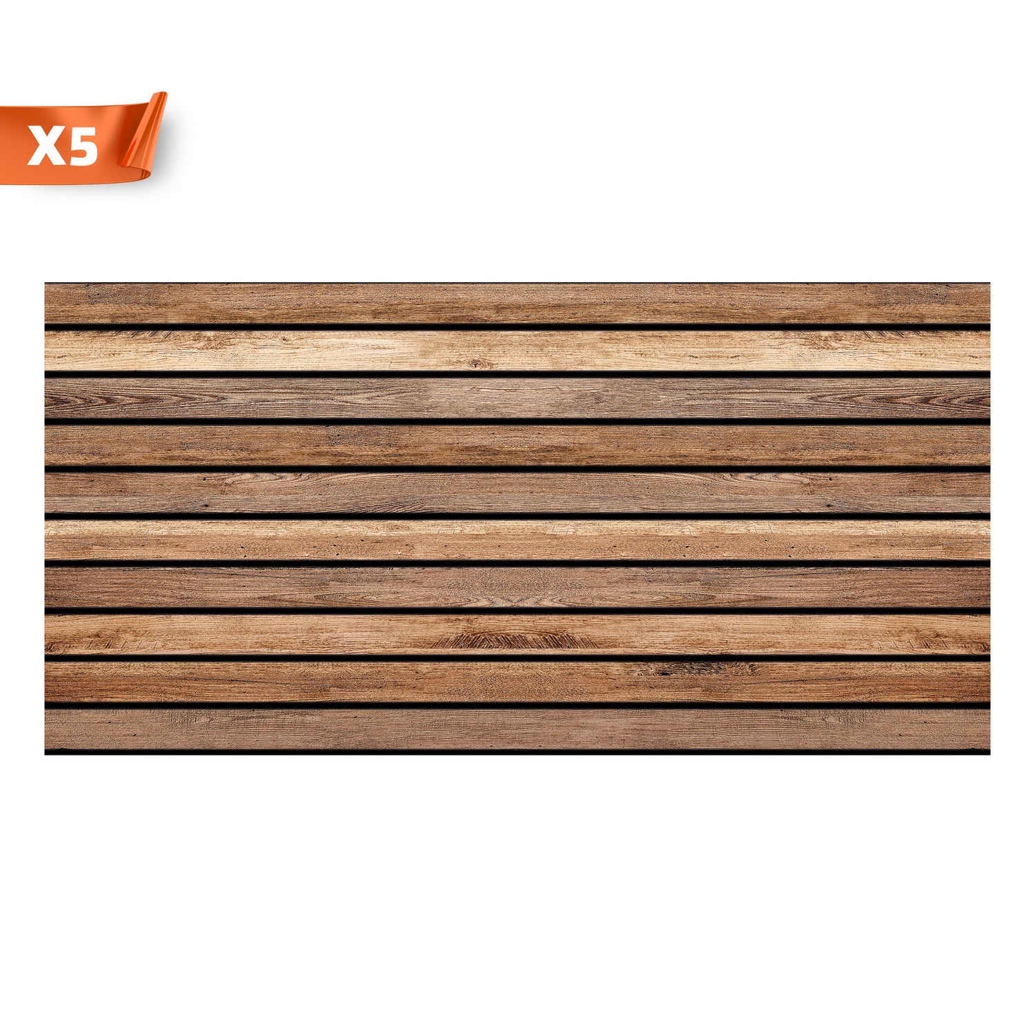 Dark Wood AP-02 3D Wood Effect Wall Panels 5Pieces