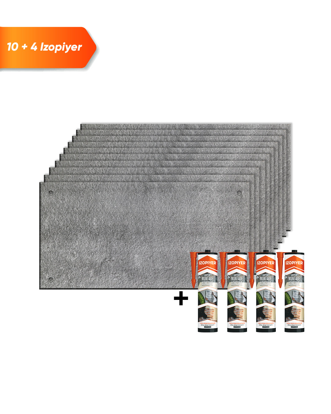 Dark Concrete AT-17 | 3D Concrete Effect Decorative Wall Panels, 20x40in | 3/10/20 Panel Options