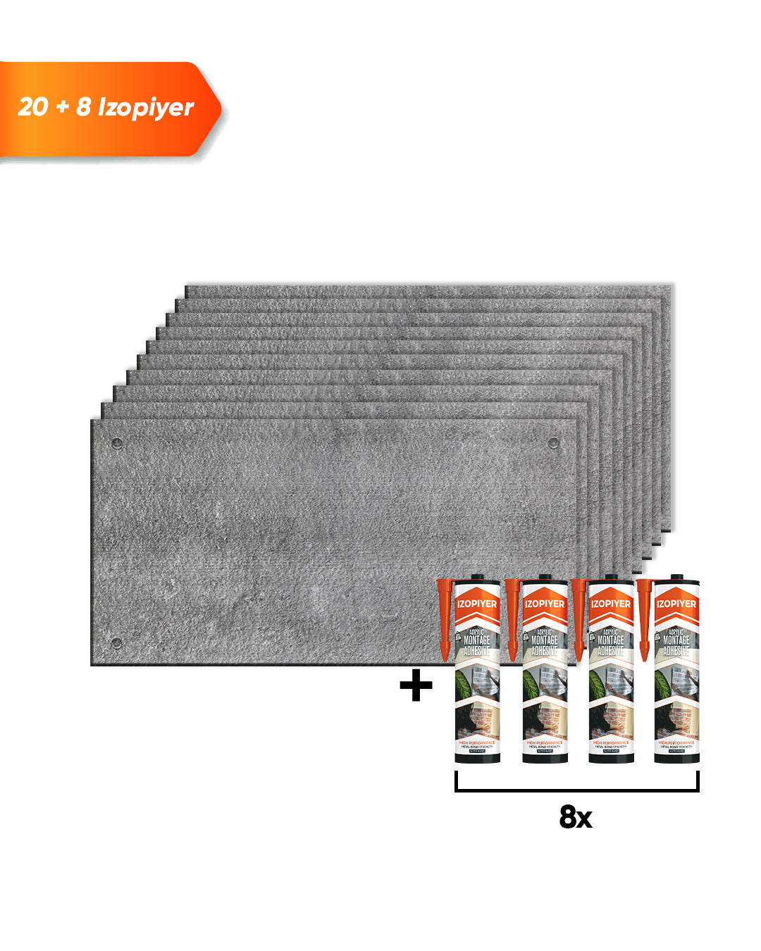 Dark Concrete AT-17 | 3D Concrete Effect Decorative Wall Panels, 20x40in | 3/10/20 Panel Options