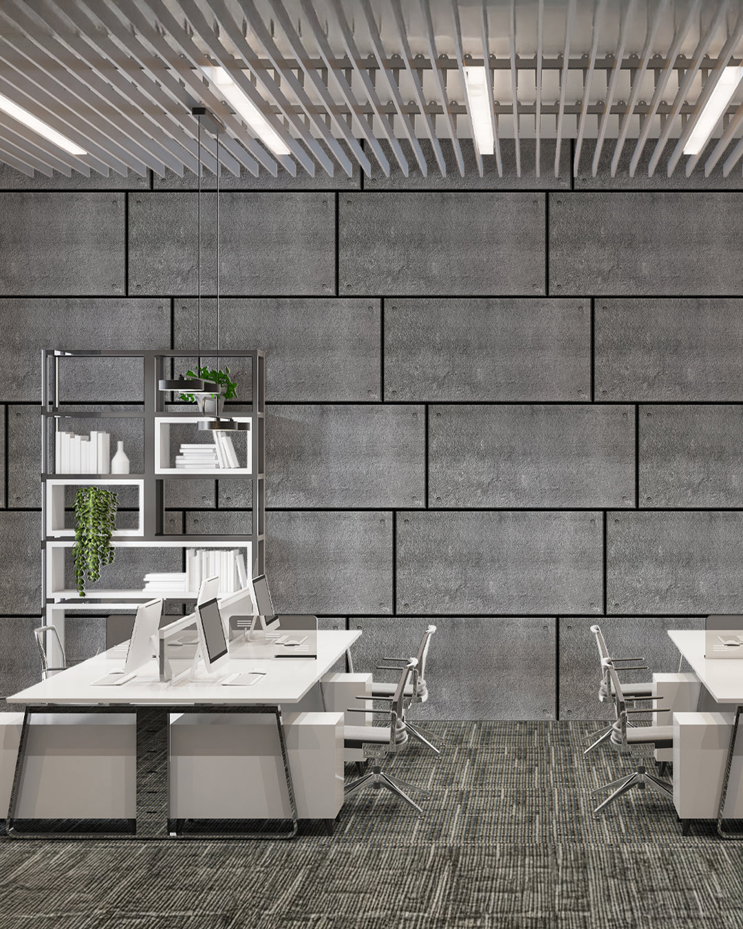 Dark Concrete AT-17 | 3D Concrete Effect Decorative Wall Panels, 20x40in | 3/10/20 Panel Options