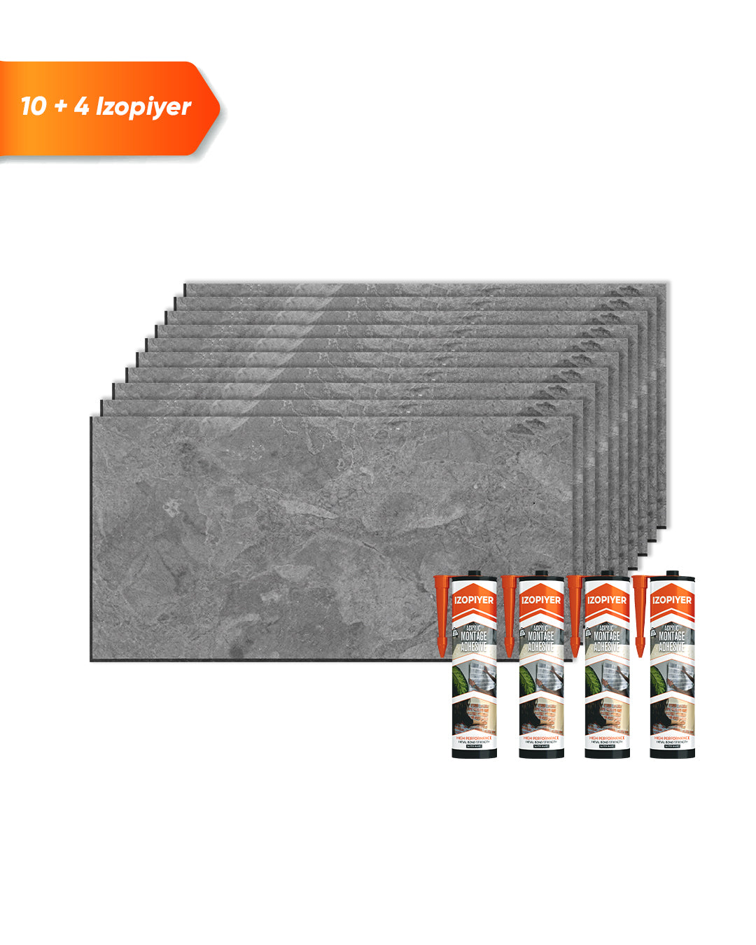 Concrete Aura AT-20 | 3D Concrete Effect Decorative Wall Panels, 20x40in | 3/10/20 Panel Options