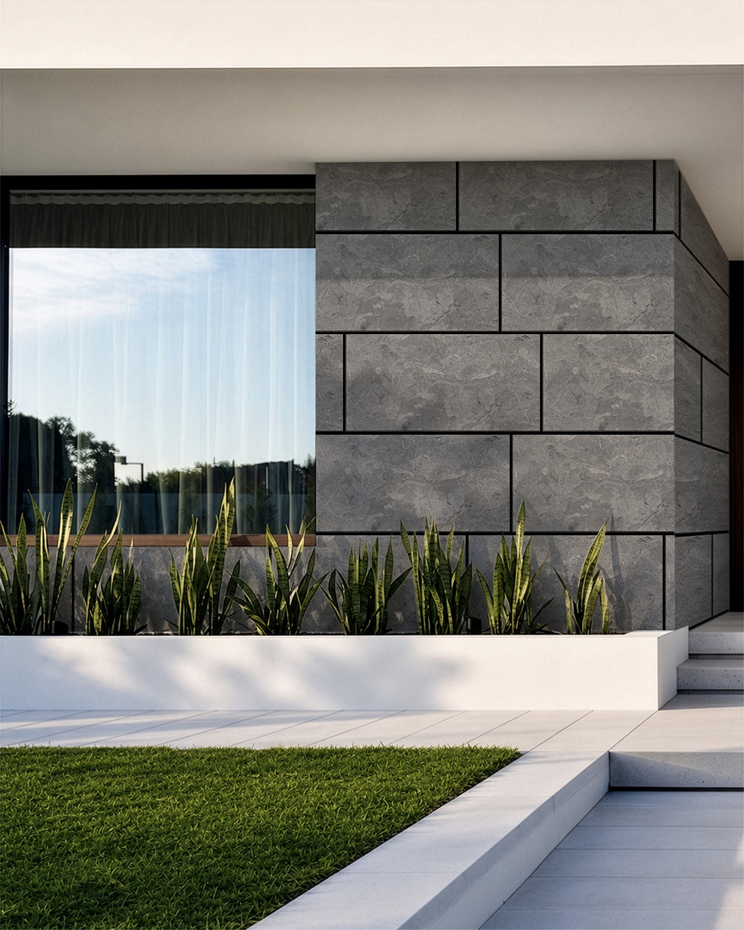 Concrete Aura AT-20 | 3D Concrete Effect Decorative Wall Panels, 20x40in | 3/10/20 Panel Options