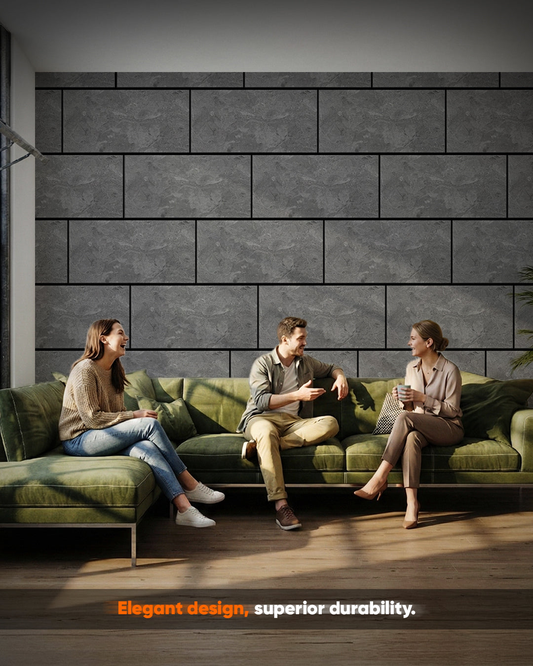 Concrete Aura AT-20 | 3D Concrete Effect Decorative Wall Panels, 20x40in | 3/10/20 Panel Options