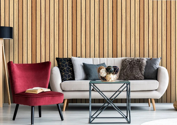 Silent Faux Wood AL-205 3D Acoustic Wall Panels (3 Pieces)