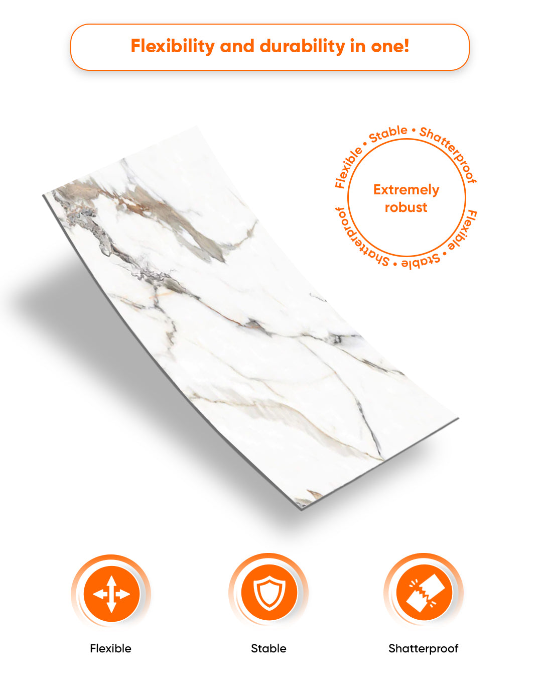 Garden of Eden | Marble Look Decorative Wall Panels (24"x48") | 4 Pieces | Alternative to Bathroom & Kitchen Tiles, Shower Wall Panels, Kitchen Backsplash