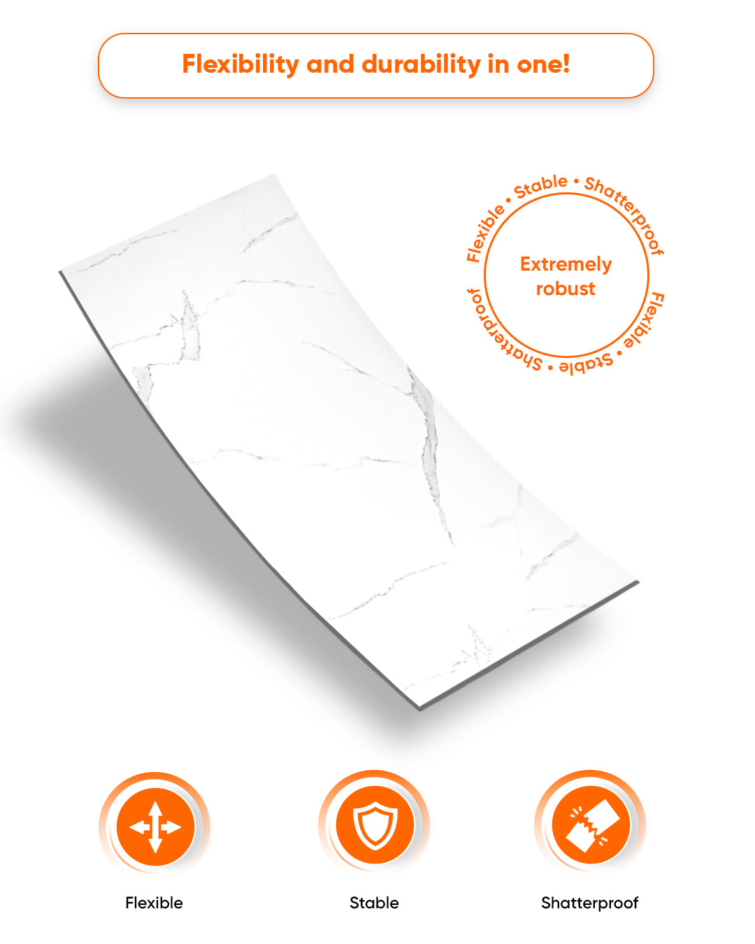 Ivory Cloud Marble Look Wallpanels (24in x 48in)